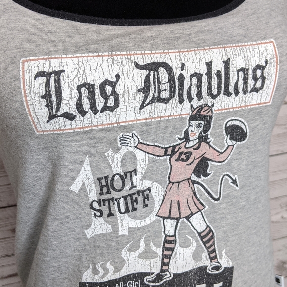 lucky brand • y2k las diablas lucky 13 crop top - Picture 5 of 7